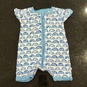 Blue and White Rainbow Kids One Piece